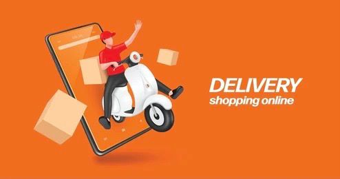 Motorcycle delivery rider in Kigali